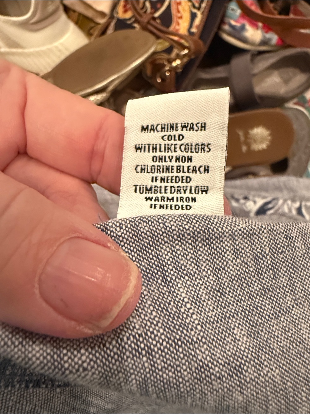 # Habitat Light Greyish Blue Floral Linen-blend Button-front Top & Pants Set - Picture 16 of 16